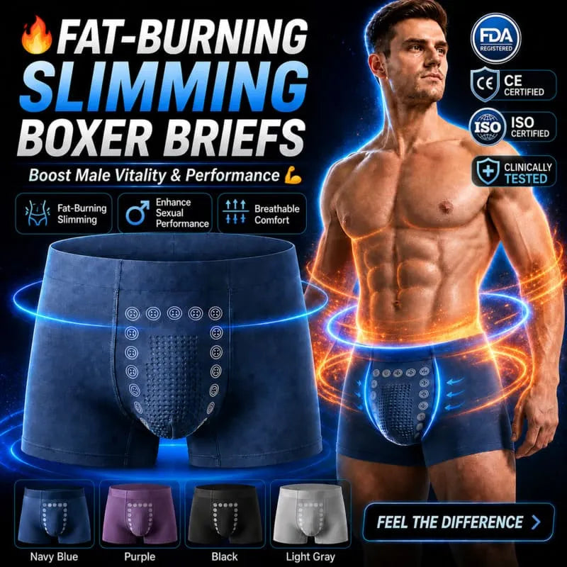 Machunder™ 💪 Male Vitality & Performance Support🔥 Men’s Fat-Burning Slimming Boxer Briefs