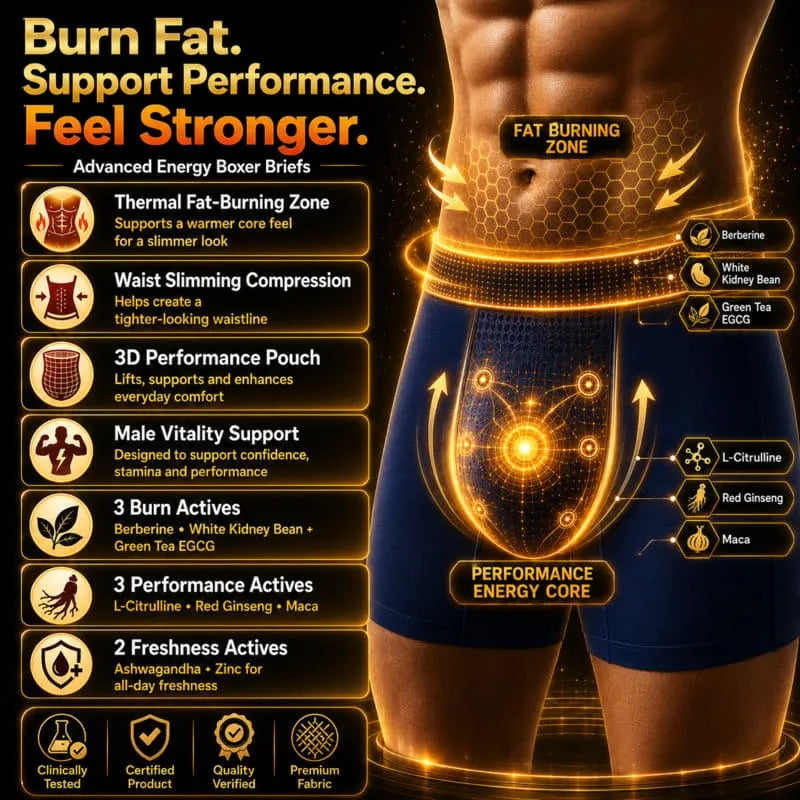 Machunder™ 💪 Male Vitality & Performance Support🔥 Men’s Fat-Burning Slimming Boxer Briefs