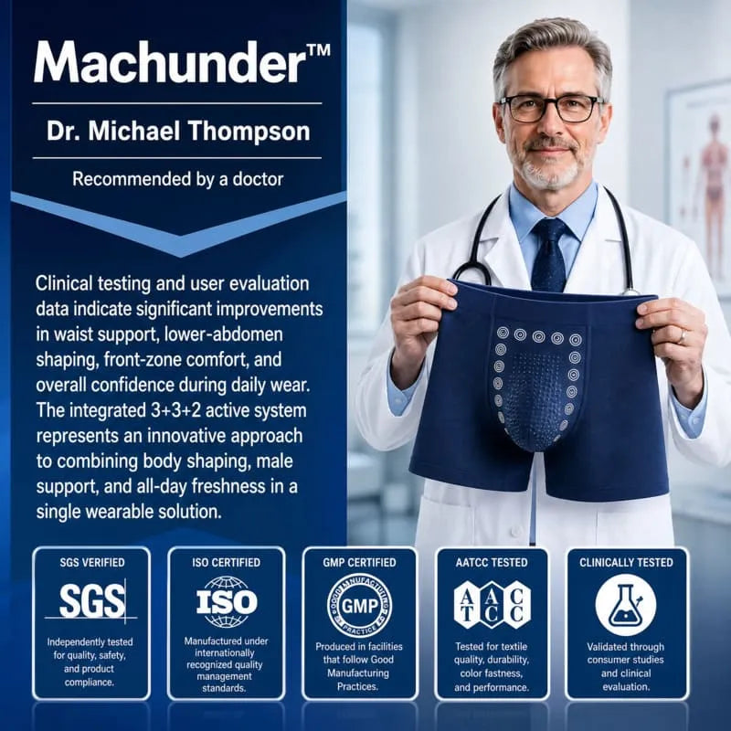 Machunder™ 💪 Male Vitality & Performance Support🔥 Men’s Fat-Burning Slimming Boxer Briefs